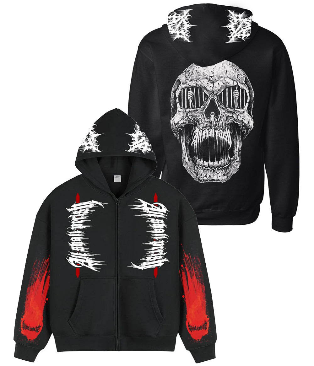 All Shall Perish - Extra Logo'd Skull Fang Zip
