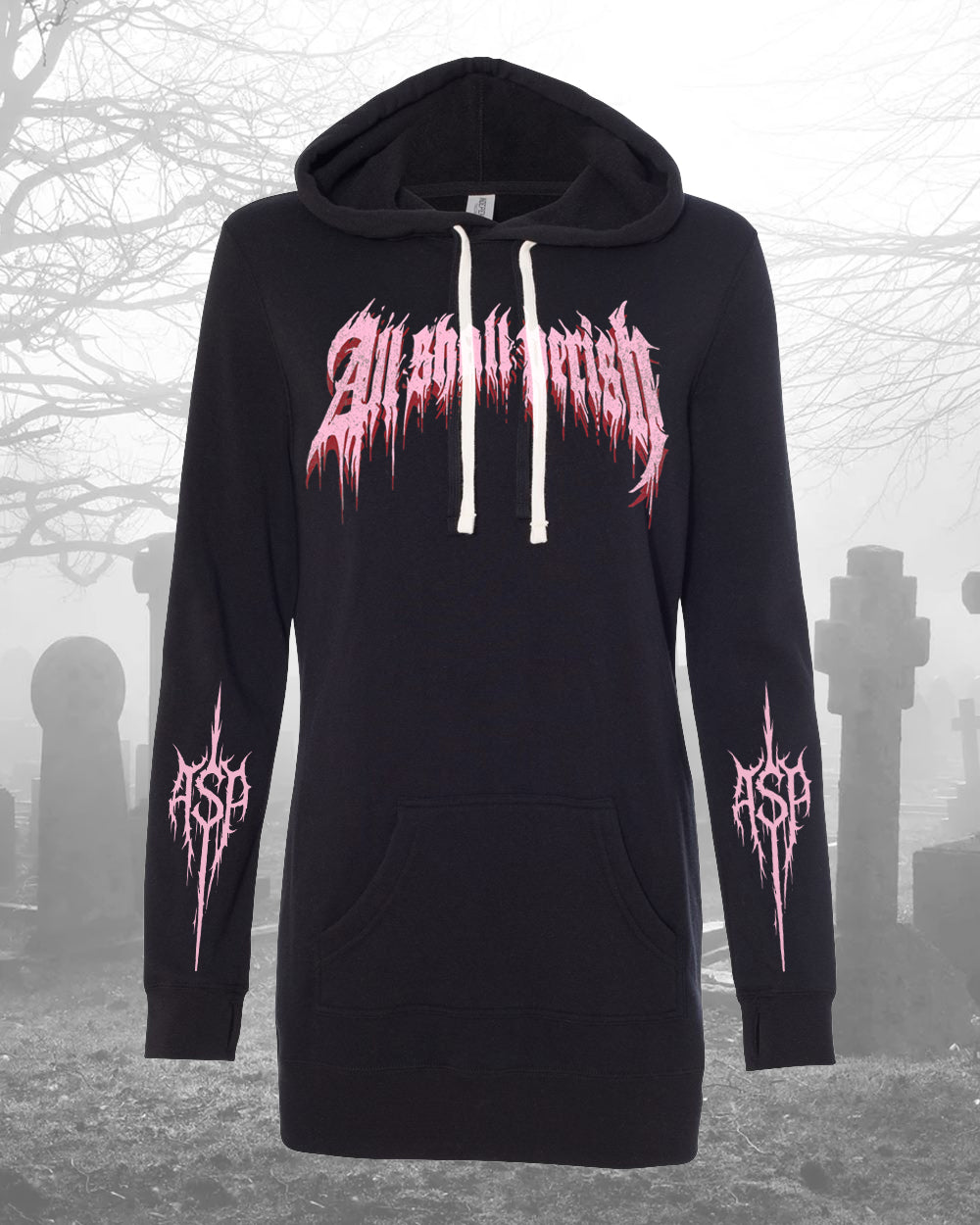 hooded sweatshirt dress All Shall Perish