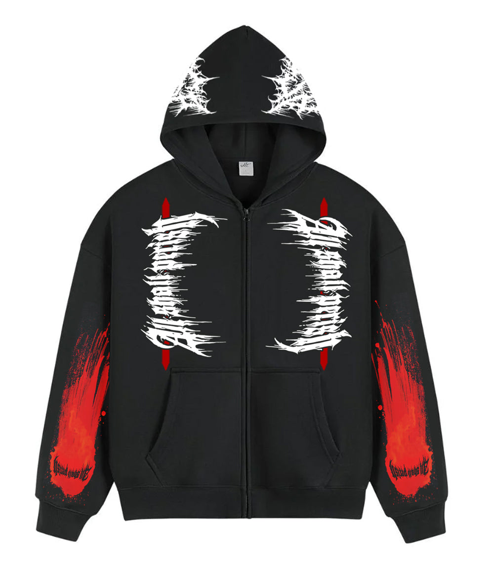 All Shall Perish - Extra Logo'd Skull Fang Zip