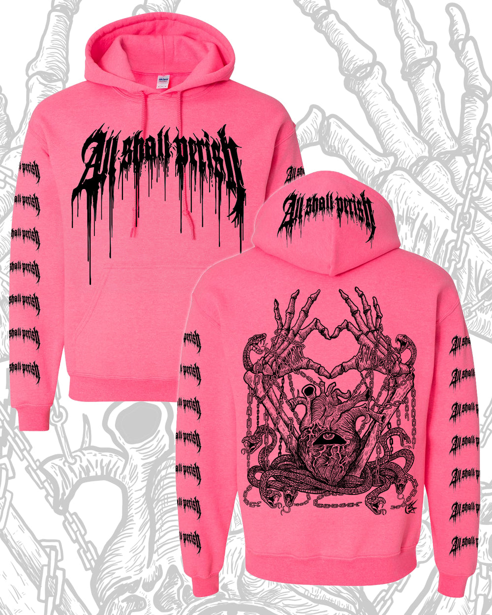 All Shall Perish - Two Hearts Pink Pullover