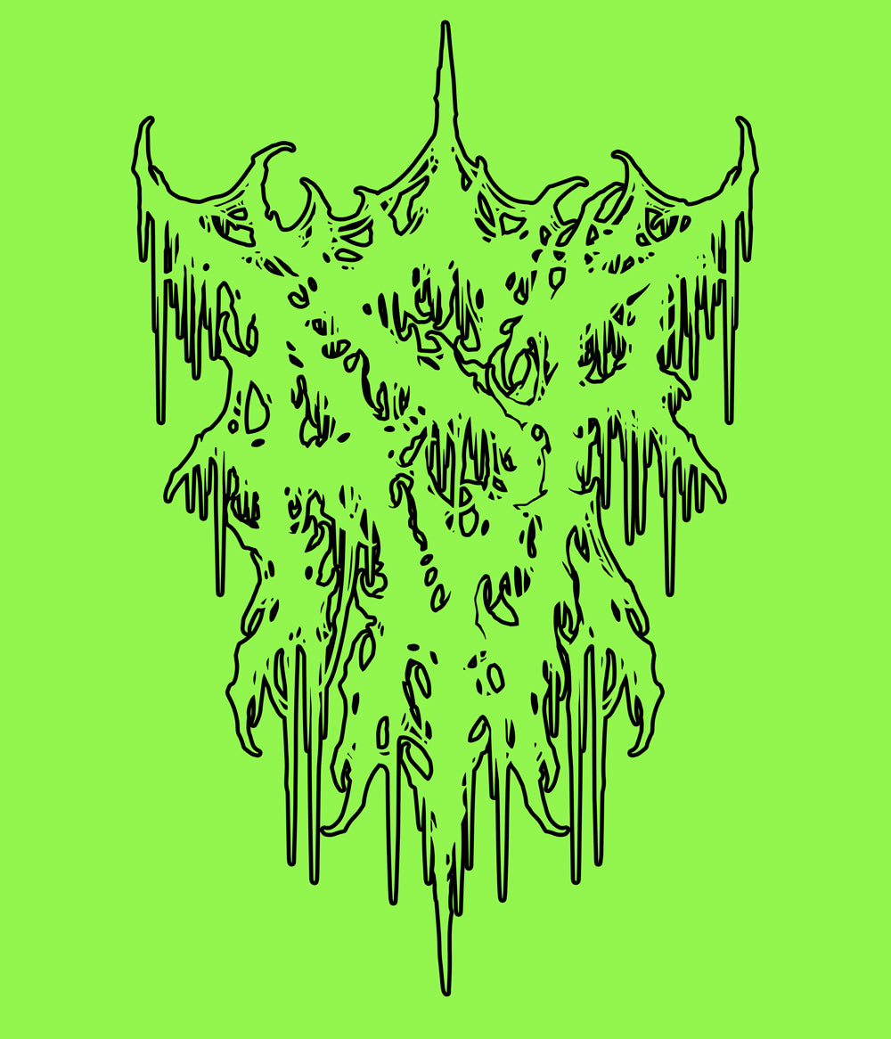 All Shall Perish - Skull Fang Neon Green Tee